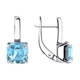 Серьги из серебра с кристаллами из серебро