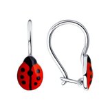 Серьги из серебра с эмалью из серебро