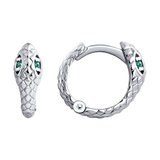 Серьги из серебра с фианитами из серебро