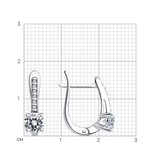 Серьги из серебра с фианитами из серебро — вид 2