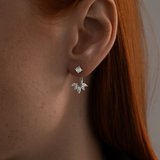 Серьги из серебра с фианитами из серебро — вид 3