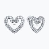 Серьги из серебра с фианитами из серебро — вид 2