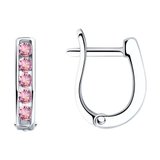 Серьги из серебра с фианитами из серебро