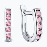 Серьги из серебра с фианитами из серебро — вид 2