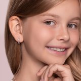 Серьги из серебра с фианитами из серебро — вид 3