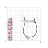 Серьги из серебра с фианитами из серебро — вид 4