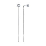 Серьги из серебра с фианитами из серебро