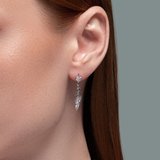 Серьги из серебра с фианитами из серебро — вид 3