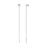 Серьги из серебра с фианитами из серебро