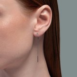 Серьги из серебра с фианитами из серебро — вид 3