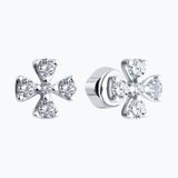 Серьги из серебра с фианитами из серебро — вид 2