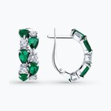 Серьги из серебра с фианитами из серебро