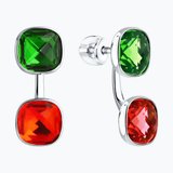 Серьги из серебра с кристаллами из серебро — вид 2