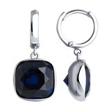 Серьги из серебра с фианитами из серебро