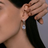 Серьги из серебра с фианитами из серебро — вид 3