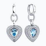 Серьги из серебра с фианитами из серебро — вид 2