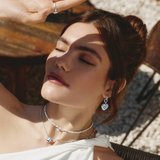 Серьги из серебра с фианитами из серебро — вид 4