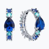 Серьги из серебра с фианитами из серебро — вид 2