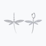 Серьги из серебра с фианитами из серебро — вид 2