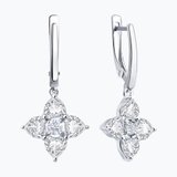 Серьги из серебра с фианитами из серебро — вид 2