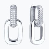 Серьги из серебра с фианитами из серебро — вид 2