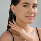 Серьги из серебра с фианитами из серебро — вид 4