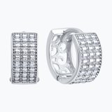 Серьги из серебра с фианитами из серебро — вид 2