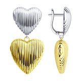 Серьги из золочёного серебра из серебро