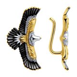 Серьги из золочёного серебра из серебро