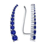 Серьги из серебра с фианитами из серебро