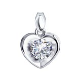 Подвеска из серебра с фианитом из серебро