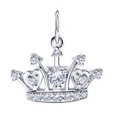 Подвеска из серебра с фианитами из серебро