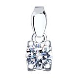 Подвеска из серебра с фианитом из серебро