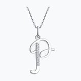 Подвеска-буква из серебра с фианитами из серебро — вид 2