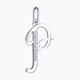 Подвеска-буква из серебра с фианитами из серебро — вид 3