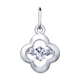 Подвеска из серебра с фианитом из серебро