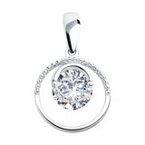 Подвеска из серебра с фианитами из серебро