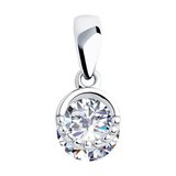 Подвеска из серебра с фианитом из серебро