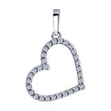 Подвеска из серебра с фианитами из серебро