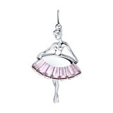 Подвеска из серебра с корундами из серебро