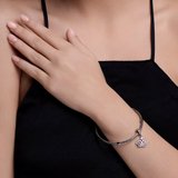 Подвеска - шарм корона из серебра с фианитами из серебро — вид 3