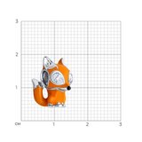 Подвеска-шарм из серебра с эмалью с фианитами из серебро — вид 3