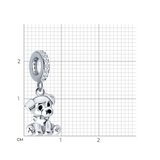 Подвеска-шарм из серебра с эмалью с фианитами из серебро — вид 2