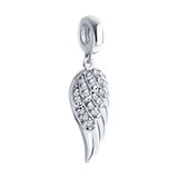 Подвеска - шарм из серебра с фианитами из серебро