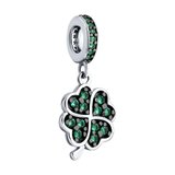 Подвеска - шарм из серебра с фианитами из серебро