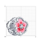 Подвеска-шарм из серебра с фианитами и эмалью из серебро — вид 3