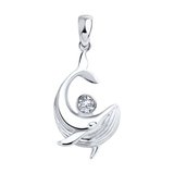 Подвеска из серебра с фианитом из серебро