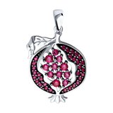 Подвеска из серебра с корундами из серебро