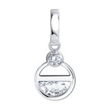 Подвеска из серебра с фианитами из серебро