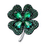 Брошь из серебра с фианитами из серебро